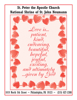 St. Peter the Apostle Church National Shrine of St. John Neumann