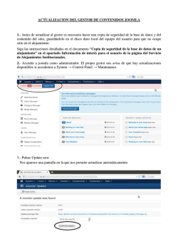 Actualizaci&oacute;n de Joomla