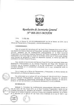 rsg n&deg; 008-2015-minam - Ministerio del Ambiente