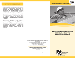 26 PST basado en Ingresos - Direcci&oacute;n General de Impuestos Internos
