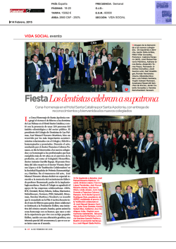 Fiesta Los dentistas celebran a su patrona Fiesta