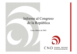 Informe al Congreso de la Rep&uacute;blica