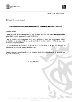 Circular catequesis de padres