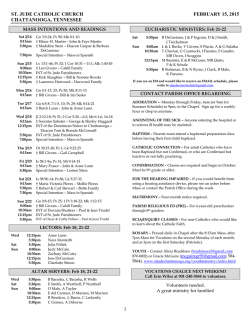 st. jude catholic church february 15, 2015 chattanooga, tennessee 1