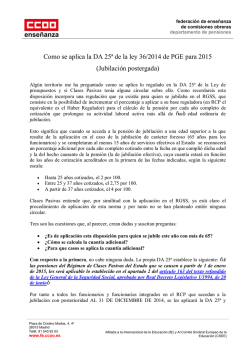 DA 25&ordf; ley PGE 2105 - APLICACI&Oacute;N