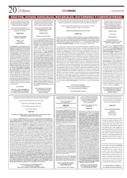 edictos, avisos judiciales, notariales, dict&aacute;menes y convocatorias