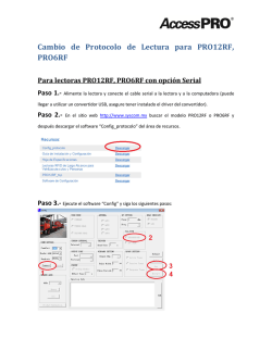 Cambio de Protocolo de Lectura para PRO12RF, PRO6RF