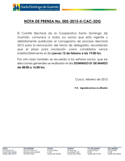 comunicado proceso electoral