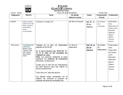 Primer Grado del 16 al 20 de Febrero de 2015