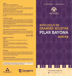 XVIII TEMPORADA DE GRANDES SOLISTAS PILAR BAYONA