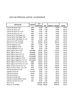 LISTA DE PRECIOS JUSTOS ACCESORIOS
