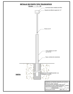 Escala 1 : 10 DETALLE DE POSTE TIPO TELESCOPICO VISTA