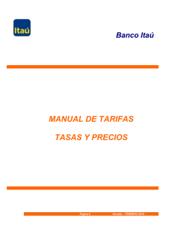 Tarifario de Banco Ita&uacute;