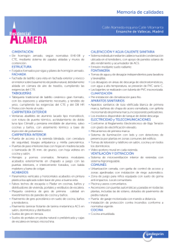 Memoria de calidades