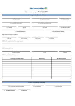 Formulario Pol&iacute;tica conozca a su cliente persona Jur&iacute;dica