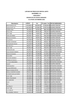 LISTADO DE PRECIO JUSTO AL 090215 GENERAL