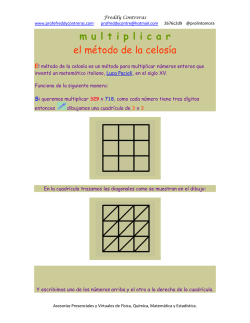m u l t i p l i c a r el m&eacute;todo de la celos&iacute;a