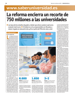 La reforma encierra un recorte de 750 millones a las universidades