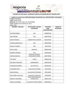 listado de invitados audiencia p&uacute;blica de rendici&oacute;n