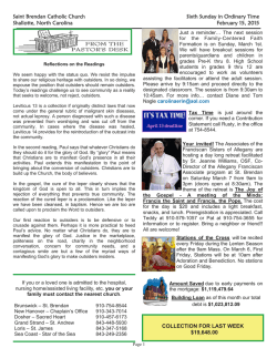 February 15 - St. Brendan the Navigator Catholic Church