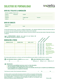 Solicitud de portabilidad