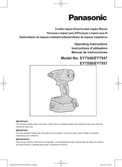 Model No: EY7546/EY7547 EY7550/EY7551