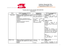 Programaci&oacute;n de tareas de Qu&iacute;mica 2