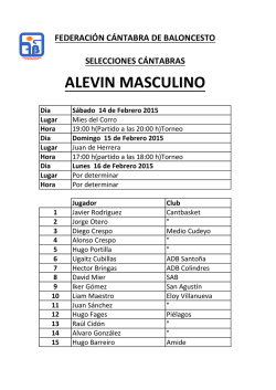ALEVIN MASCULINO - Federaci&oacute;n C&aacute;ntabra de Baloncesto