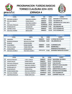 Horarios - Prodefut Soccer