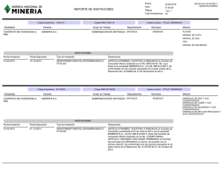 REPORTE DE ANOTACIONES - Agencia Nacional de Miner&iacute;a ANM