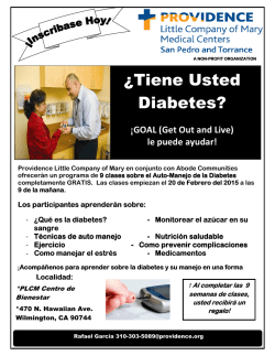 &iquest;Tiene Usted Diabetes? - Wilmington Neighborhood Council