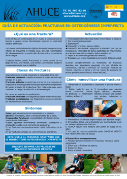 gu&iacute;a de actuaci&oacute;n: fracturas en osteog&eacute;nesis imperfecta