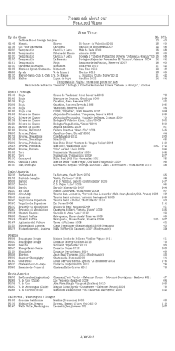 Please ask about our Featured Wines Vino Tinto