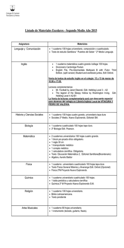 ii&deg; medio - Colegio El Carmen Teresiano La Reina