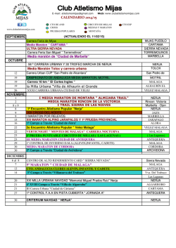Calendario C.A Mijas 2014-15