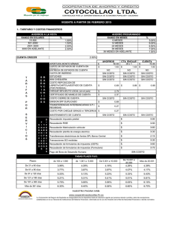Bolet&iacute;n financiero de ahorros e inversiones