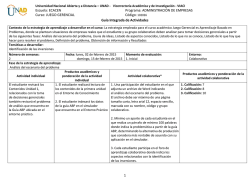 1 Escuela: ECACEN Programa: ADMINISTRACI&Oacute;N DE