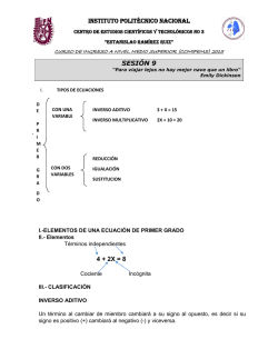 clase 9 matematicas - CECyT 3 - Instituto Polit&eacute;cnico Nacional
