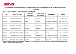Segundo Proceso de Selecci&oacute;n Simplificado para la