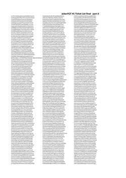 JokerPOT #1 Ticket List final - part II
