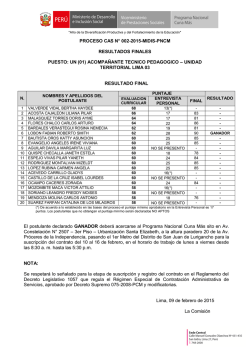 INFORME N&ordm;0171-2009
