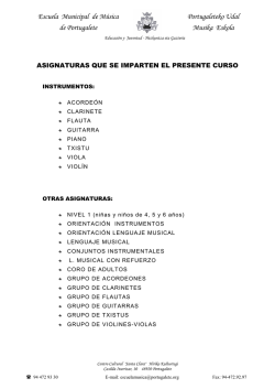 Escuela Municipal de M&uacute;sica de Portugalete Portugaleteko Udal