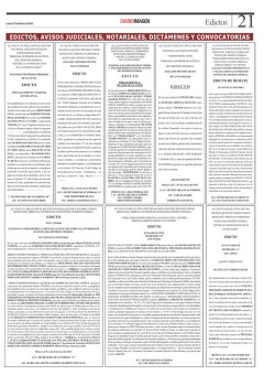 edictos, avisos judiciales, notariales, dict&aacute;menes y convocatorias