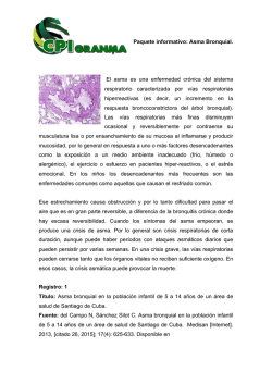 Asma Bronquial en ni&ntilde;os