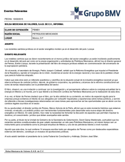 Eventos Relevantes - Bolsa Mexicana de Valores