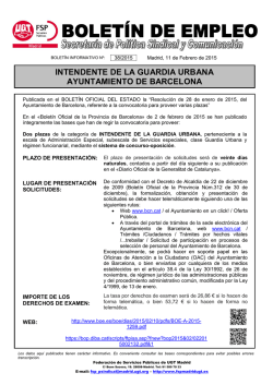 INTENDENTE DE LA GUARDIA URBANA