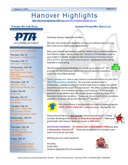 Newsletter - Hanover Highlands Elementary School