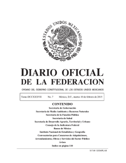 CONTENIDO - Diario Oficial de la Federaci&oacute;n