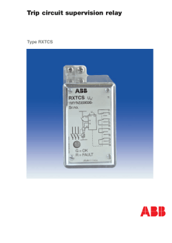 Trip Circuit Supervision Relay, Type RXTCS