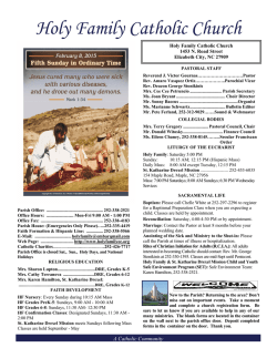 February 8 - Holy Family Catholic Church